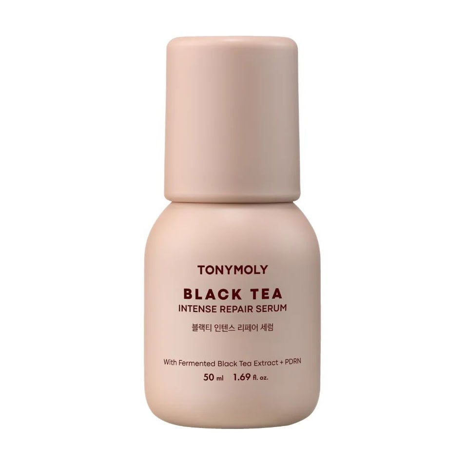 Інтенсивно відновлювальна сироватка для обличчя Tony Moly Black Tea Intense Repair Serum з ферментованим чорним чаєм та PDRN, 50 мл